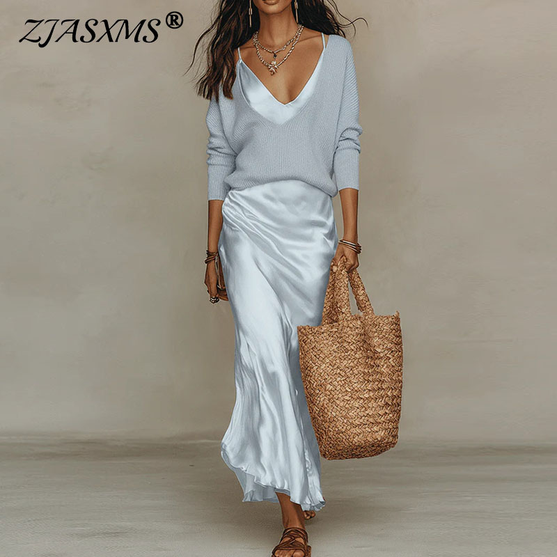 Women Formal Wear For Summer - Elegant V Neck Slim Office Two