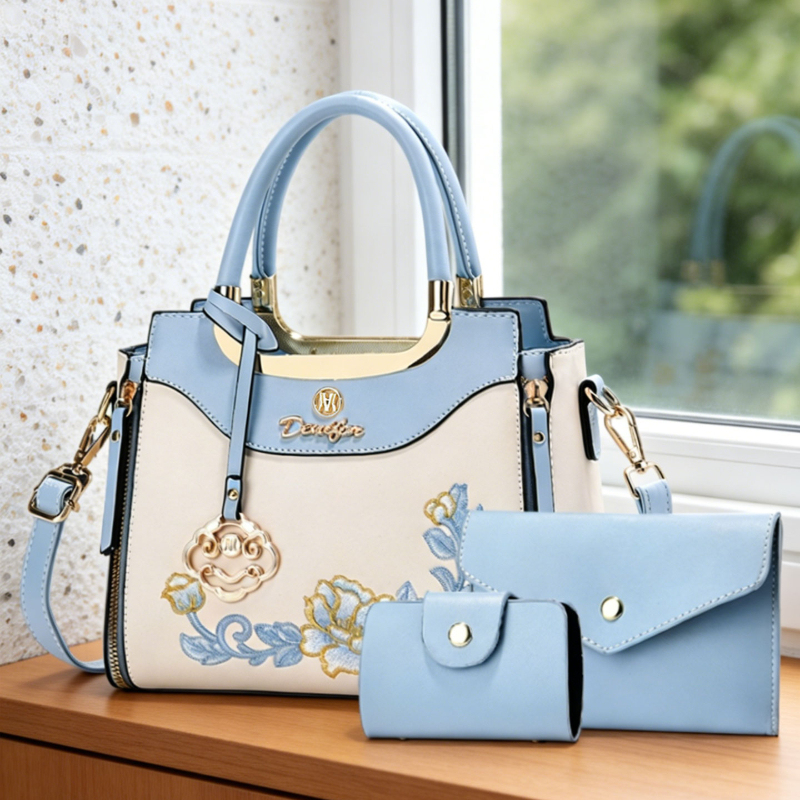 Women'S Work Fashion - 3-piece set of high-quality embroidered handbags,