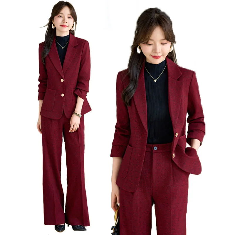 Women'S Formal Wear Pantsuits - Pop High Quality Fabric Velvet Autumn
