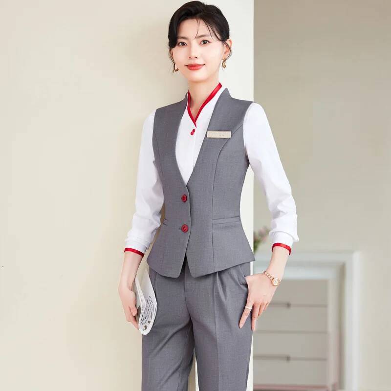 Women Formal Wear With Blazer - Plus Size 5XL Formal Pantsuits Elegant