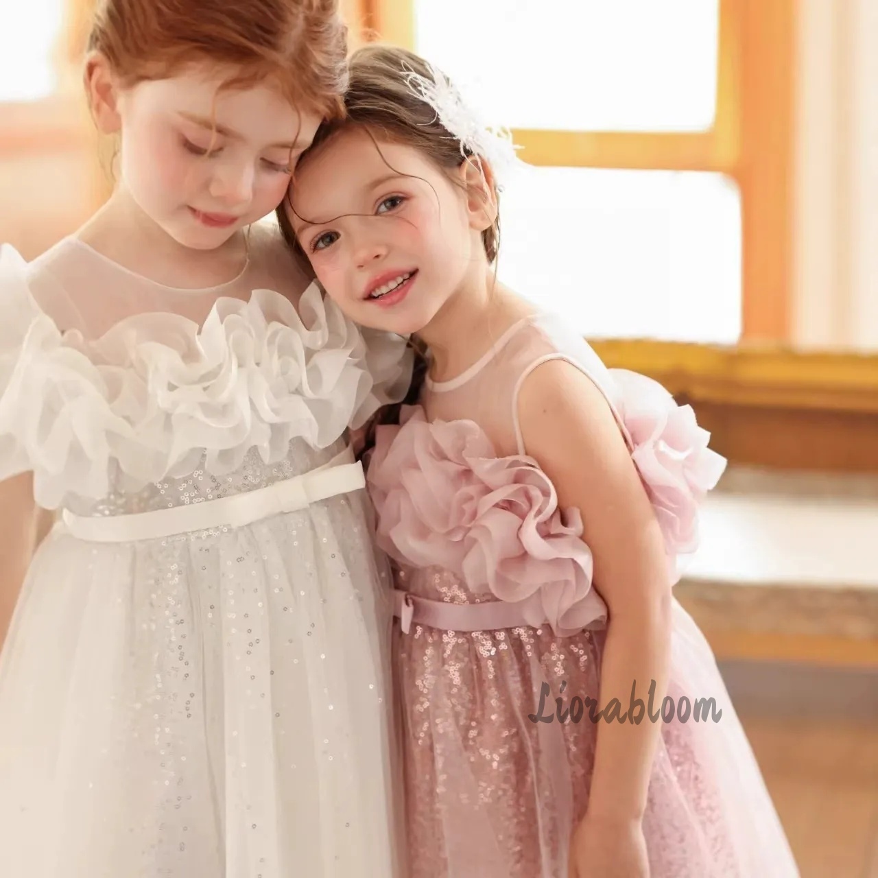 Formal Attire Woman - Girls' Pink Wavy Tulle Formal Gown