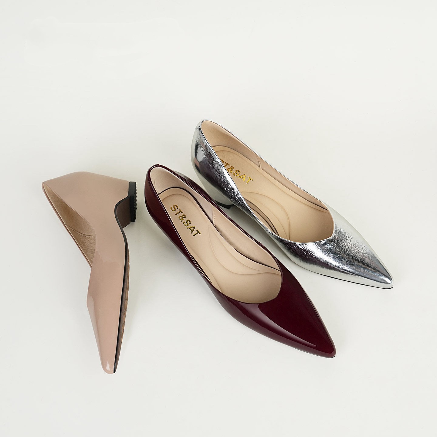 Women'S Work Fashion - Pointed Toe Low-Cut Flats for Women