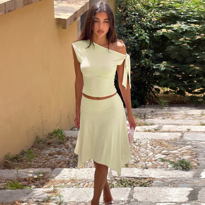 Women Formal Wear For Summer - Women 2 Piece Outfit Set Off