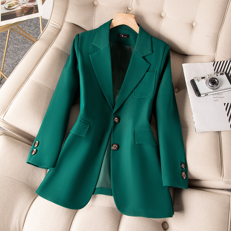 Women Formal Wear With Blazer - Blue Black Green Women Formal Blazer