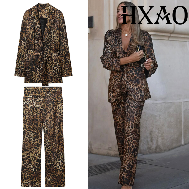 HXAO Leopard Pants Sets 2 Piec - огляд і ціна Formal Attire Woman