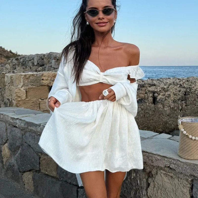 Tank Top Puffy Mini Skirt Two  - огляд і ціна Women Formal Wear For Summer
