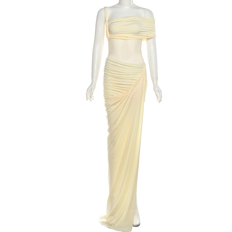 Yellow Women Prom Dress 2 Pcs  - огляд і ціна Women'S Holiday Formal Wear