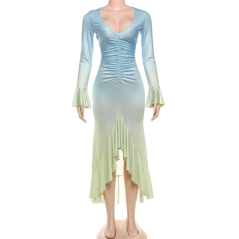 Gradient Blue Women Prom Dress - огляд і ціна Women'S Holiday Formal Wear