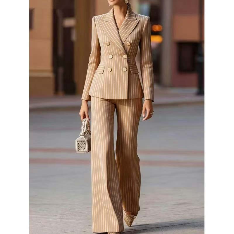 Autumn Pant Suit Women Striped - огляд і ціна Women Formal Wear With Blazer
