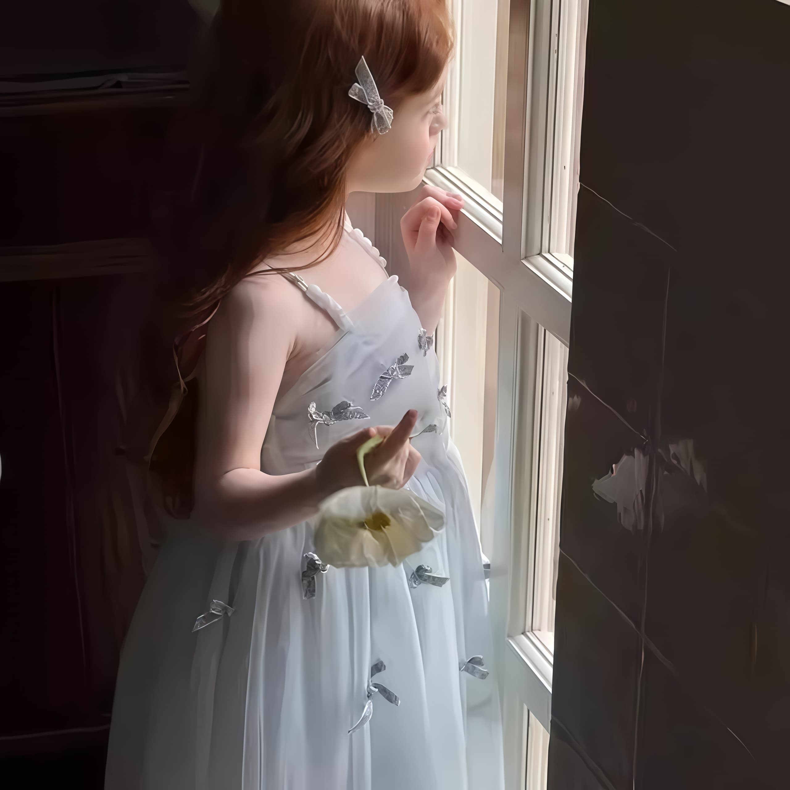 Girls' Blue Bow-Accent Dress G - огляд і ціна Formal Attire Woman